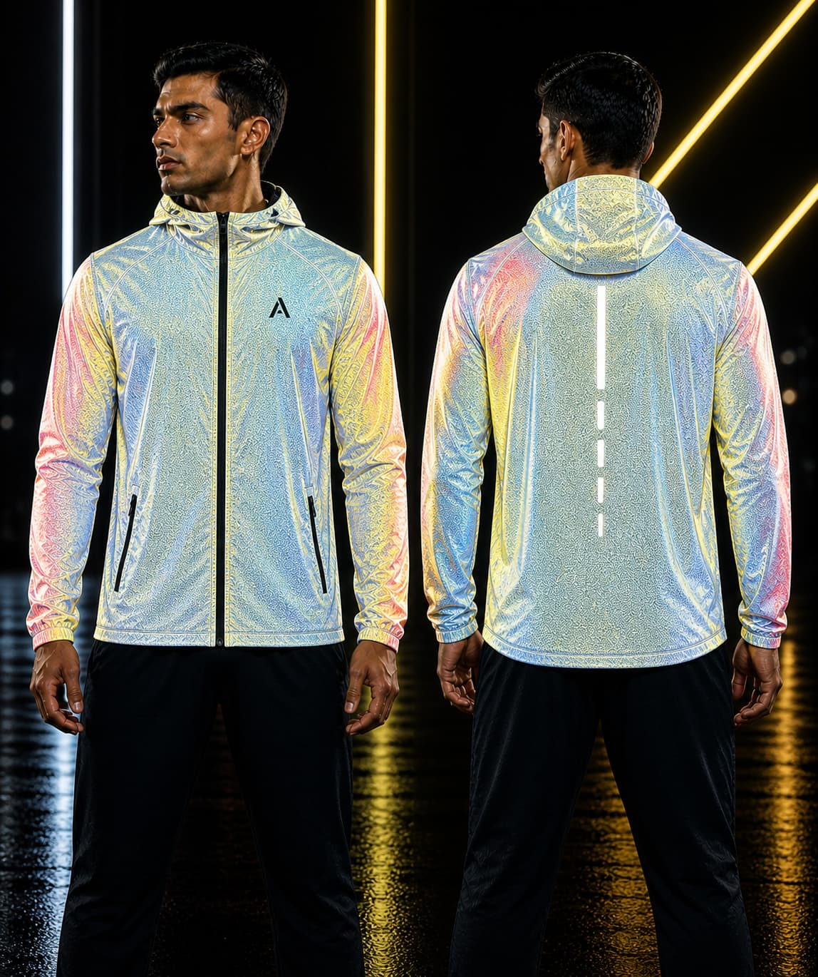 Athlix ReflectPro Lightweight Waterproof Reflective Jacket