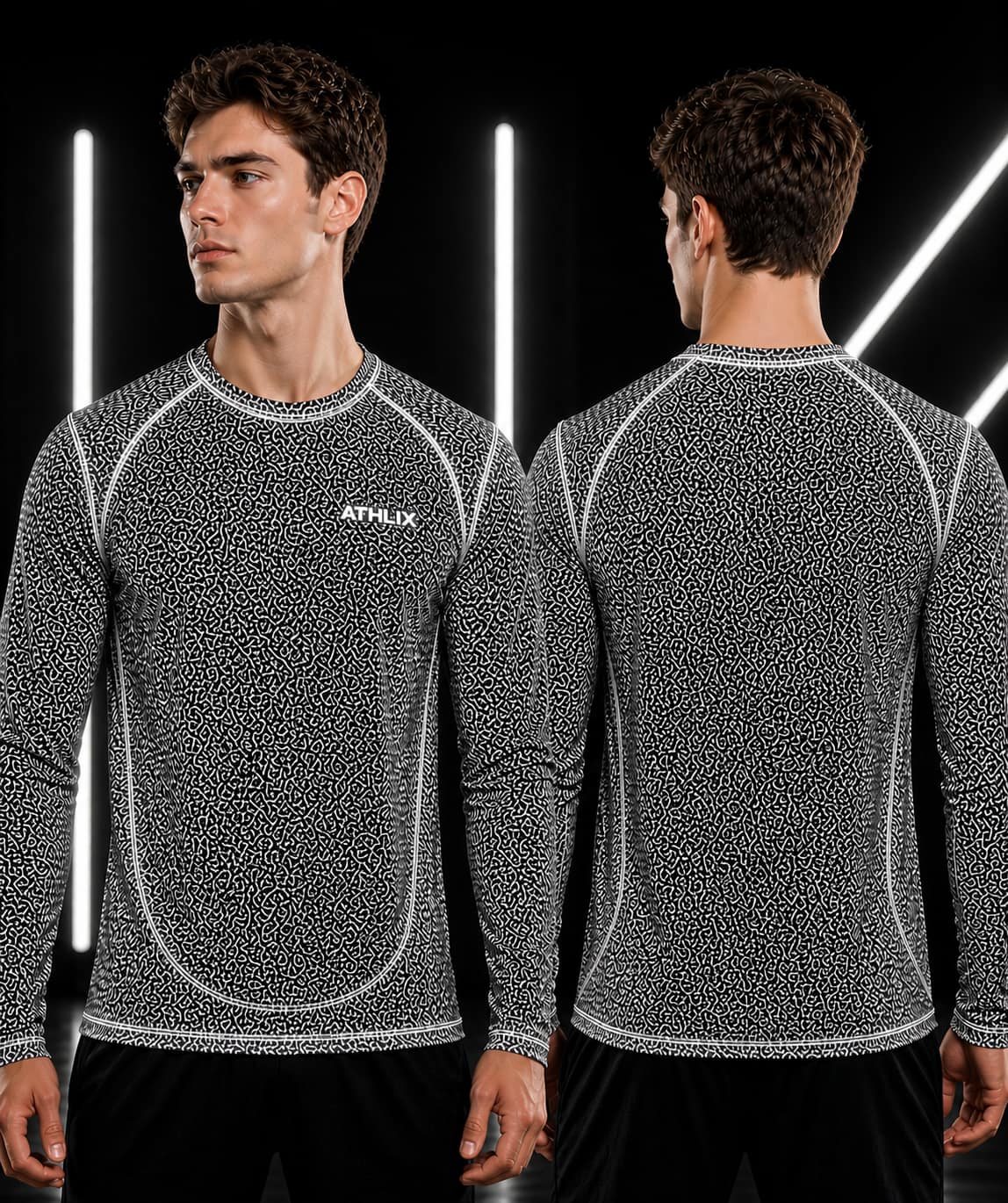 Athlix ReflectPro Men’s Fully Reflective Waterproof Long Sleeve T-Shirt