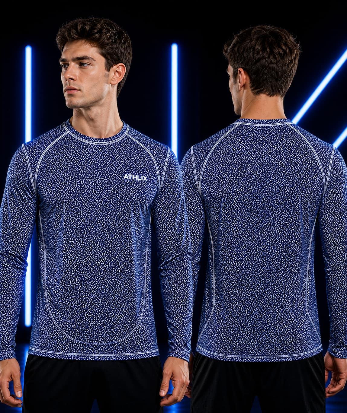 Athlix ReflectPro Men’s Fully Reflective Waterproof Long Sleeve T-Shirt