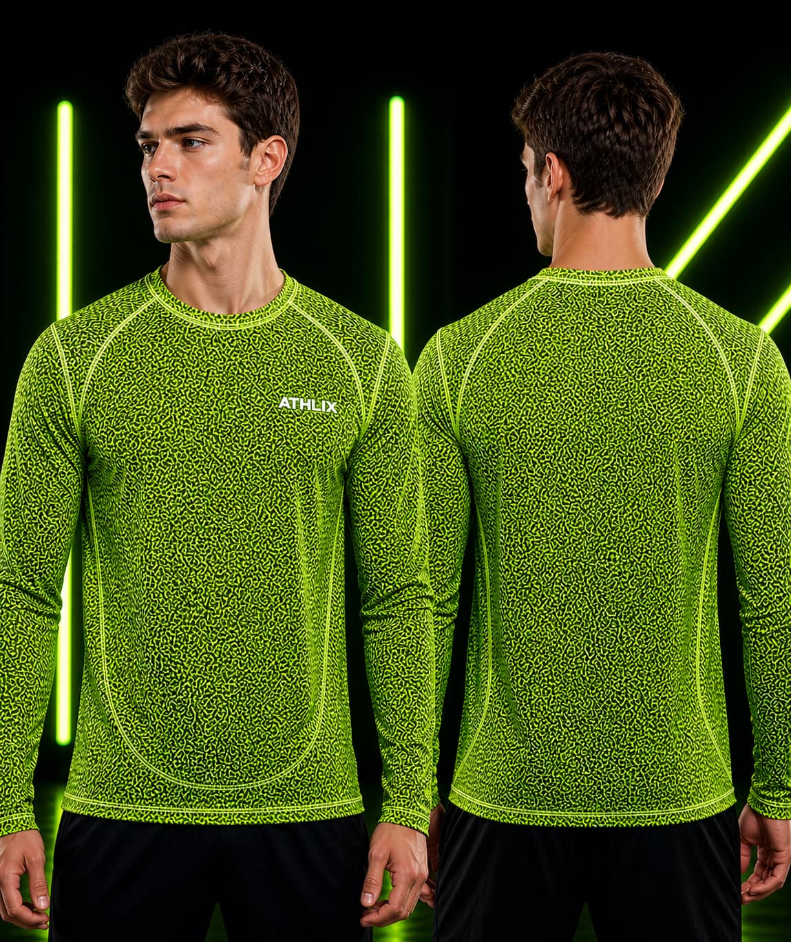 Athlix ReflectPro Men’s Fully Reflective Waterproof Long Sleeve T-Shirt