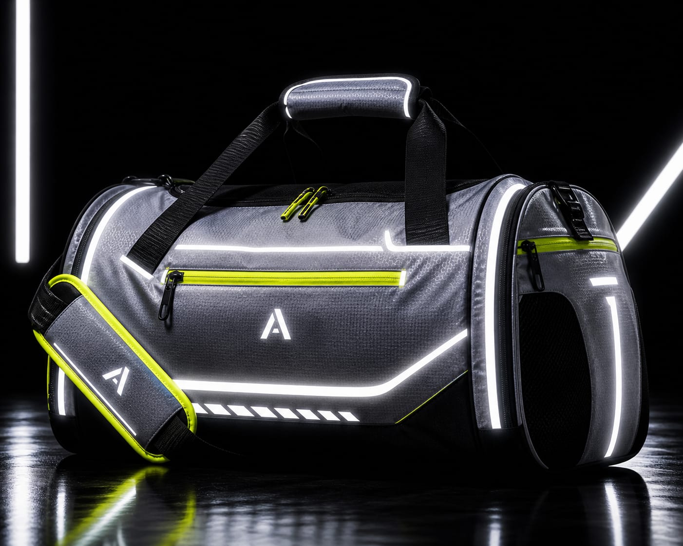Athlix ReflectPro Reflective Gym Duffle Bag - Image 2