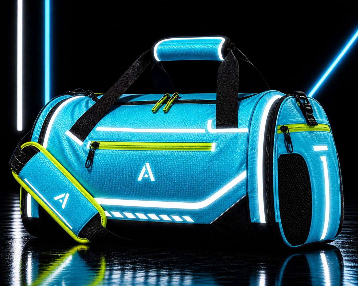 Athlix ReflectPro Reflective Gym Duffle Bag