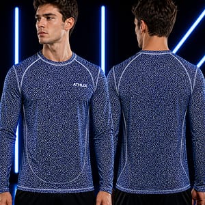 Athlix ReflectPro Men’s Fully Reflective Waterproof Long Sleeve T-Shirt