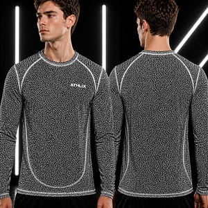 Athlix ReflectPro Men’s Fully Reflective Waterproof Long Sleeve T-Shirt