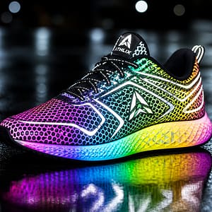 Athlix Neon Pulse Reflective Running Shoes