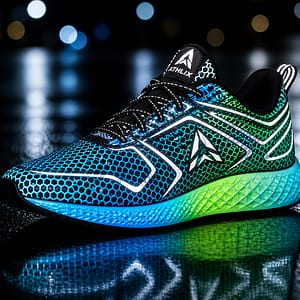 Athlix Neon Pulse Reflective Running Shoes